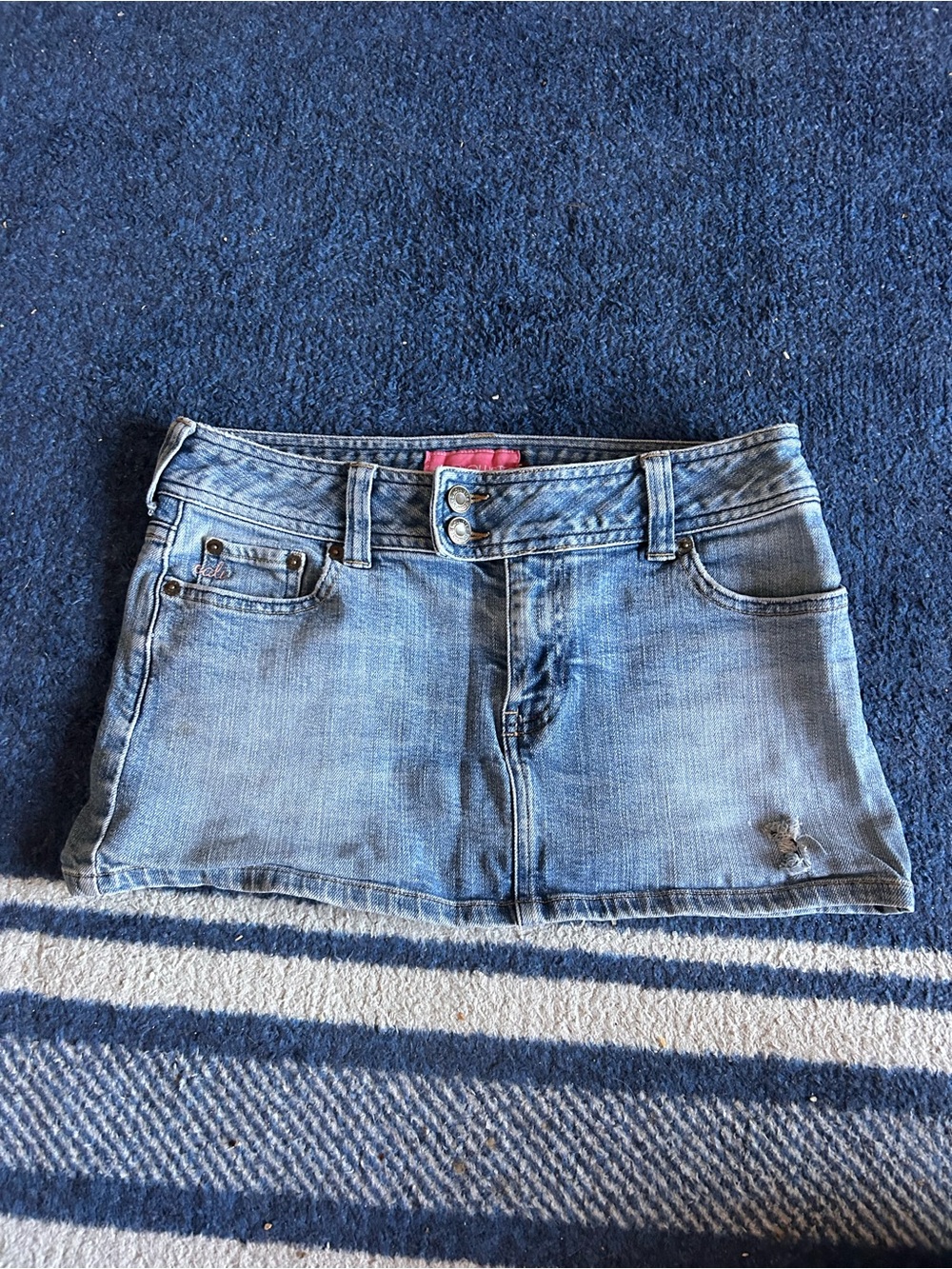 Hollister Light Blue Denim Mini Skirt